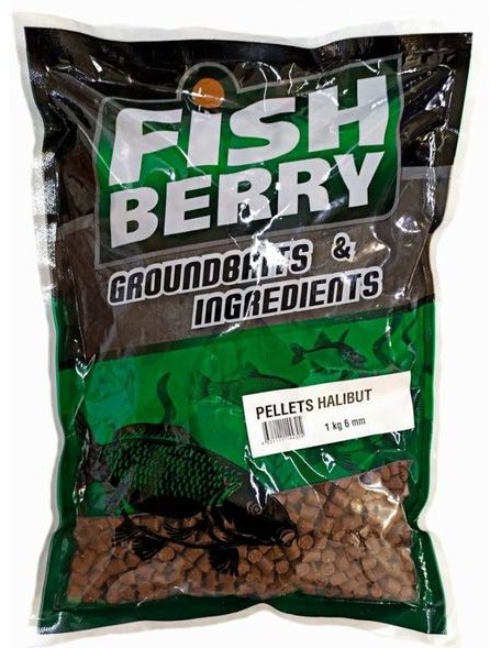 Прикормка Fish Berry Пеллетс гранул, 6мм Бордовый палтус 1 кг купить,NaN