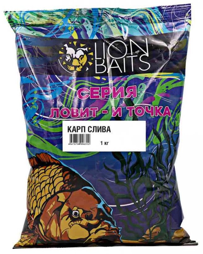 Прикормка Lion Baits LBCL-002 Карп слива 1 кг