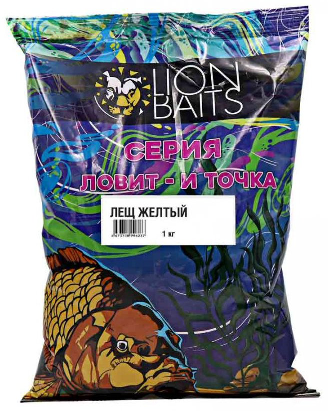 Прикормка Lion Baits LBCL-004 Лещ желтый 1 кг купить,NaN