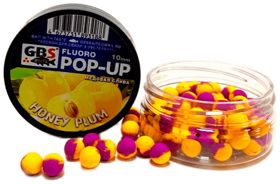 Прикормка GBS Baits GBS-POP-UP-10-0.4-HONP Медовая слива 0.04 кг
