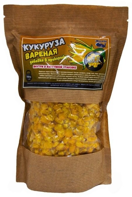 Прикормка Кукуруза вареная в вакуумной упаковке5 Мёд 0.7 кг