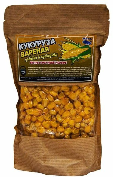 Прикормка Кукуруза вареная в вакуумной упаковке6 Натуральная 0.7 кг