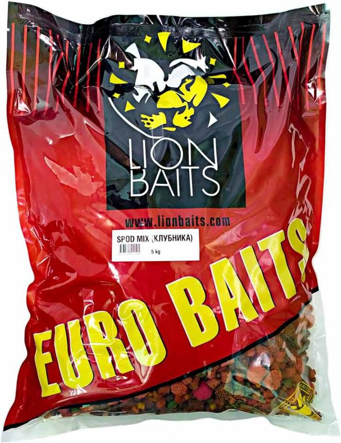 Прикормка Lion Baits Spod Mix SM-006 Клубника 5 кг купить,NaN