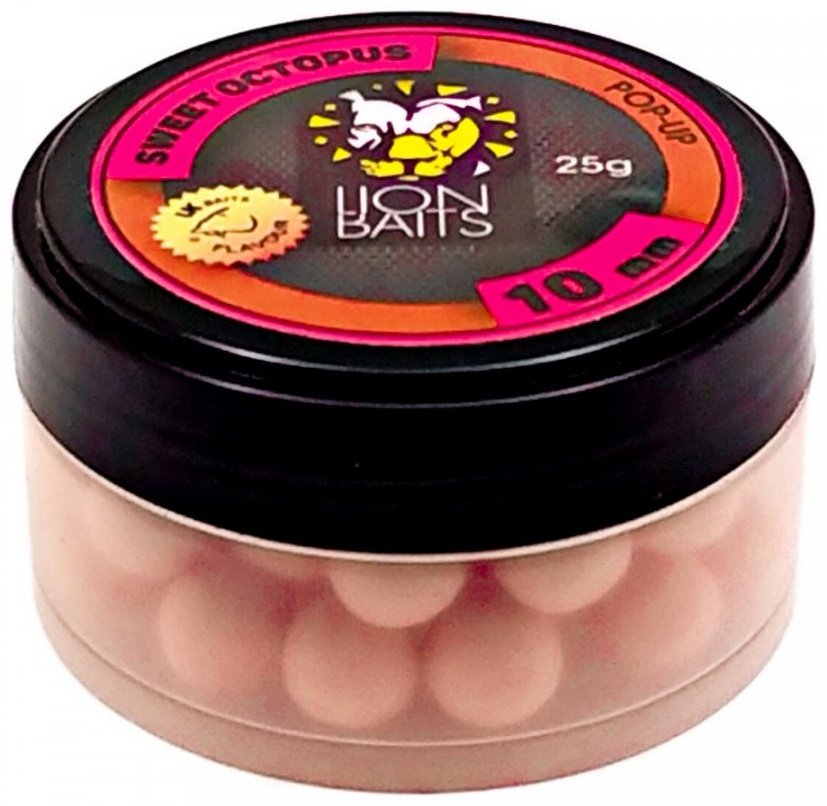 Прикормка Lion Baits Бойлы Pop-Up 10мм 25гр LB-002919 Sweet Octopus 0.025 кг