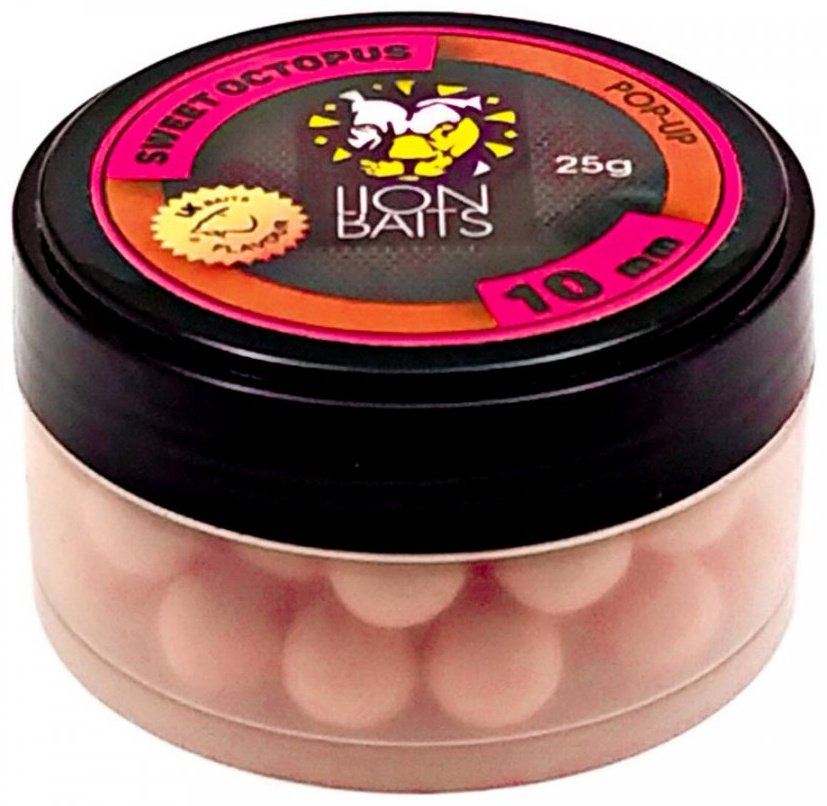 Прикормка Lion Baits Бойлы Pop-Up 10мм 25гр LB-002919 Sweet Octopus 0.025 кг купить,NaN