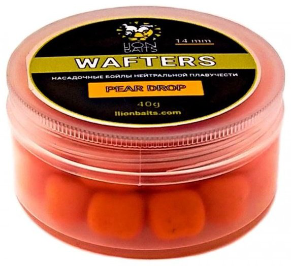 Прикормка Lion Baits Бойлы Wafters 14мм2 Pear Drop 0.04 кг купить,NaN