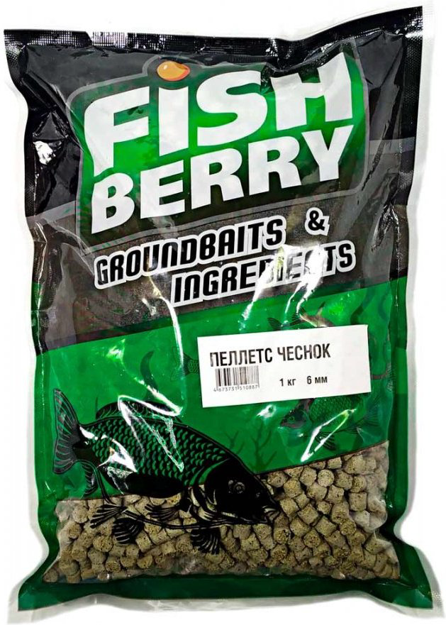 Прикормка Fish Berry Пеллетс карповый Чеснок 6мм Чеснок 1 кг купить,NaN