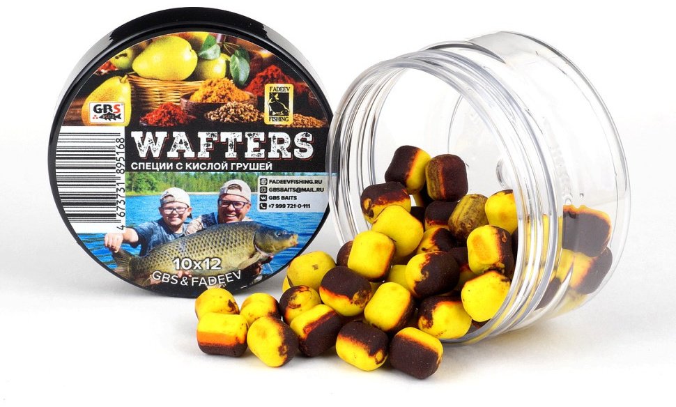 Прикормка GBS Бойлы vs Fadeev Wafters +ликвид 10*12 GBS-W919 50гр Специи с кислой грушей 0.1 кг купить,NaN