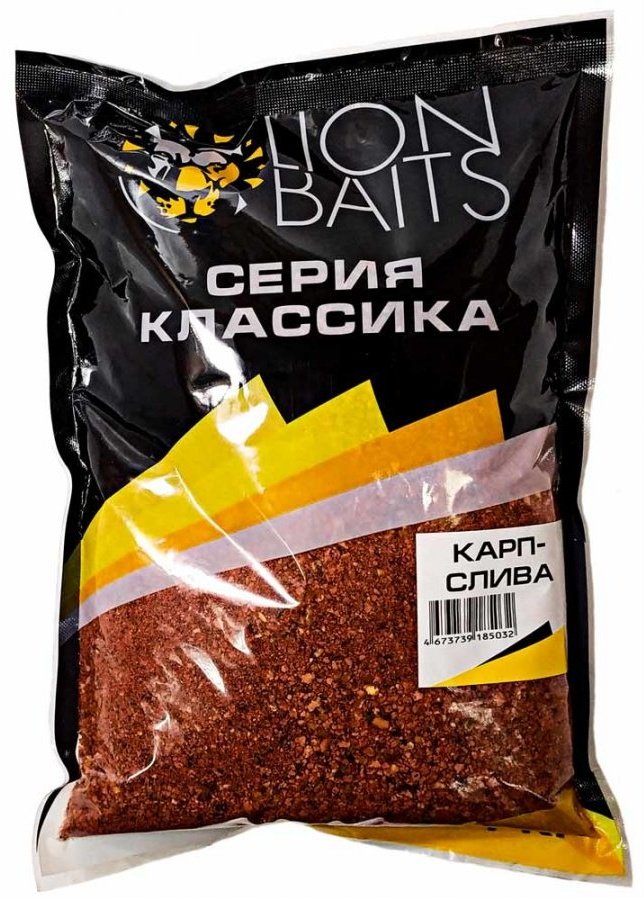 Прикормка Lion Baits Классика Карп слива 1 кг купить,NaN