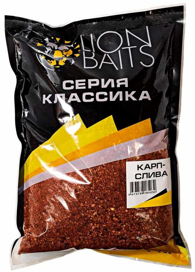 Прикормка Lion Baits Классика Карп слива 1 кг купить,NaN