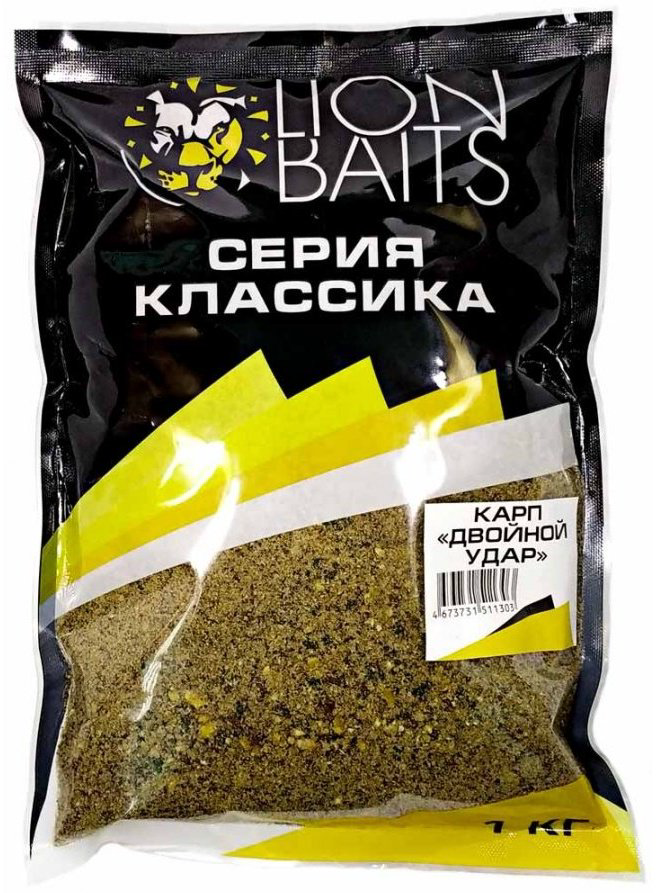 Прикормка Lion Baits Двойной удар двойной удар 1 кг