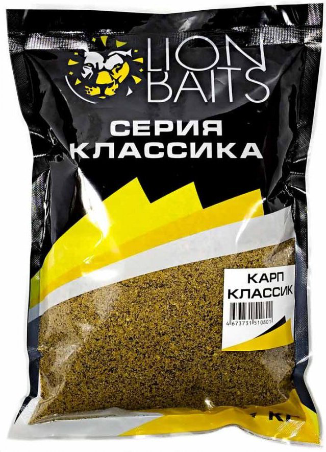 Прикормка Lion Baits LBCK-004 Карп классик 1 кг купить,NaN