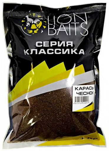 Прикормка Lion Baits Lion Baits карась чеснок 1 кг