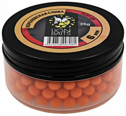 Прикормка Lion Baits Бойлы Pop-Up 6мм 25гр LB-002964 Слива 0.025 кг