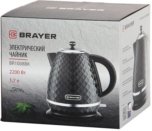 Электрочайник Brayer BR1008ВК 1.7л черный