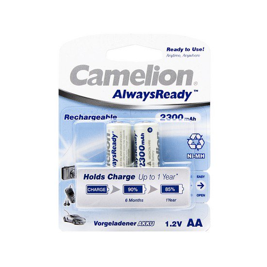 Аккумулятор Camelion AlwaysReady Rechargeable Ni-MH NH-AA2300ARBP2