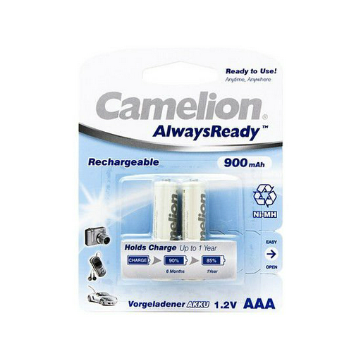 Аккумулятор Camelion NH-AAA900ARBP2 AlwaysReady Rechargeable 900mAh AAA 
