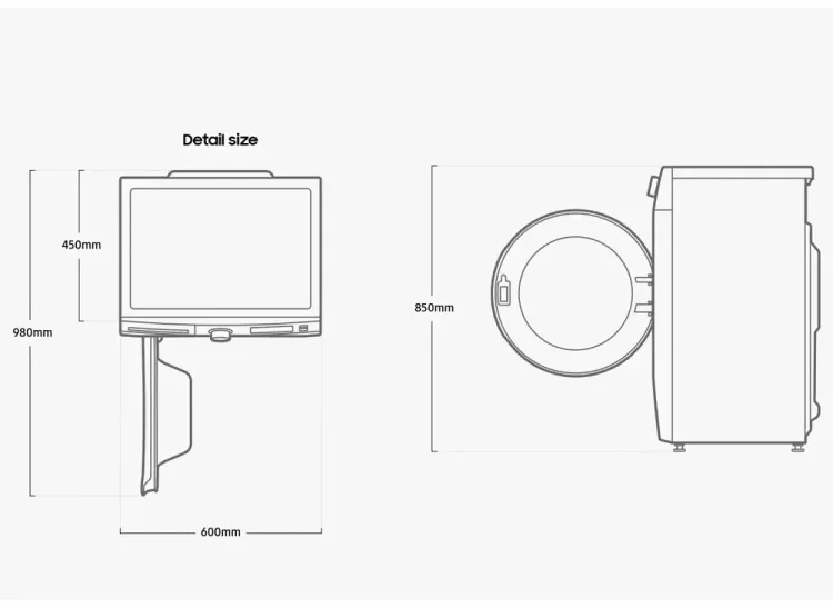 Стиральная машина Samsung WW 80AKAS26AELT KZ 60х45х85см белый купить,249990