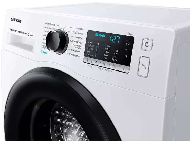 Стиральная машина Samsung WW 80AKAS26AELT KZ 60х45х85см белый