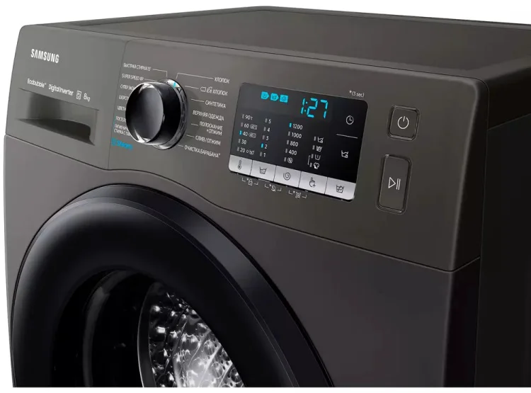 Стиральная машина Samsung WW 80AKAS26AXLT KZ 60х45х85см черный