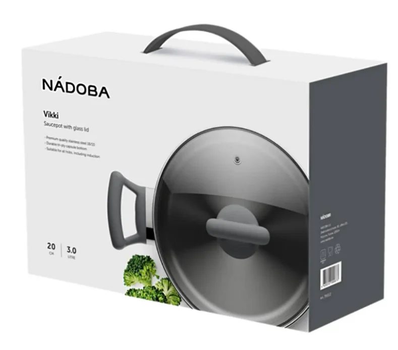 Кастрюля Nadoba 796112 Vikki 3л 20см серый
