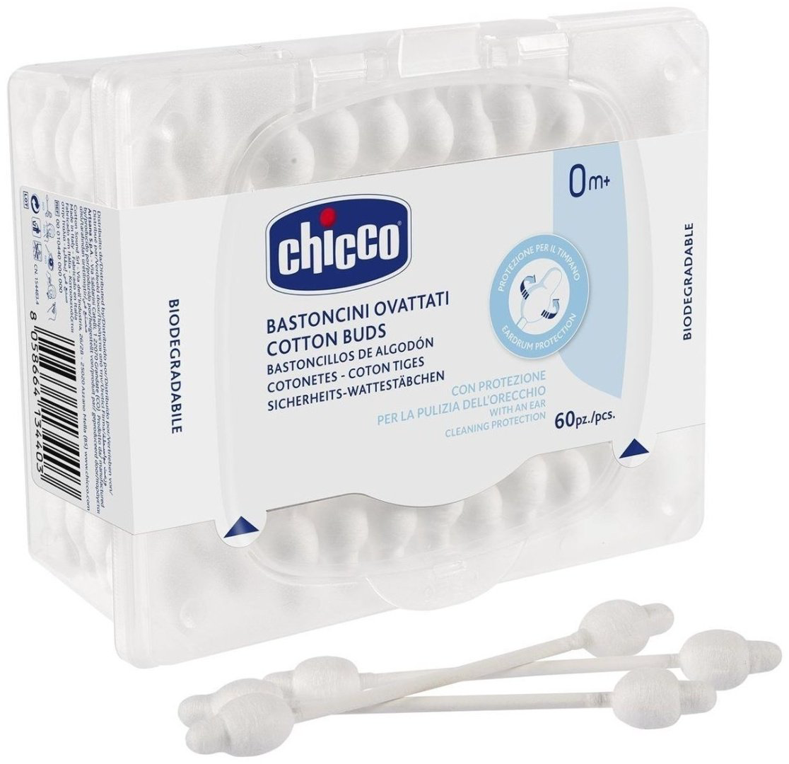 Chicco ватные палочки 0+ 60 шт купить,NaN