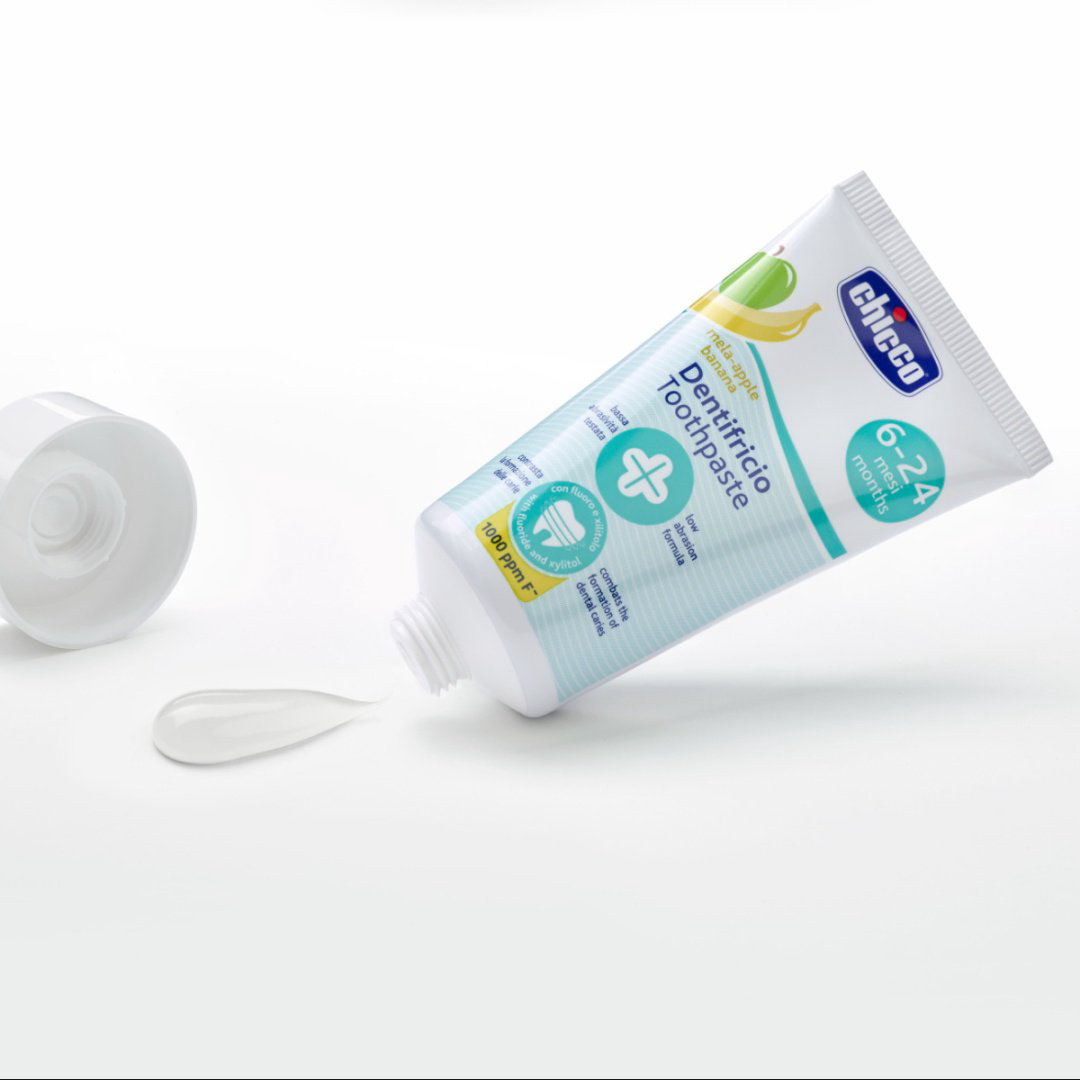 Chicco зубная паста со вкусом яблоко-банан 50 мл купить,NaN