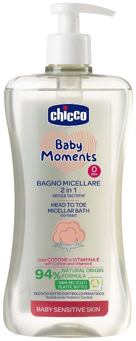 Chicco Baby moments Cotone Vitamin E гель-шампунь 500 мл