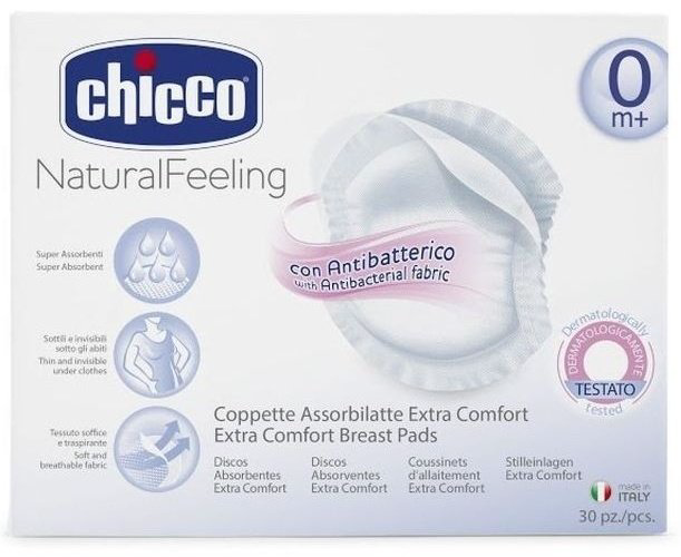 Chicco Natural Feeling антибактериальные одноразовые 30 шт купить,NaN
