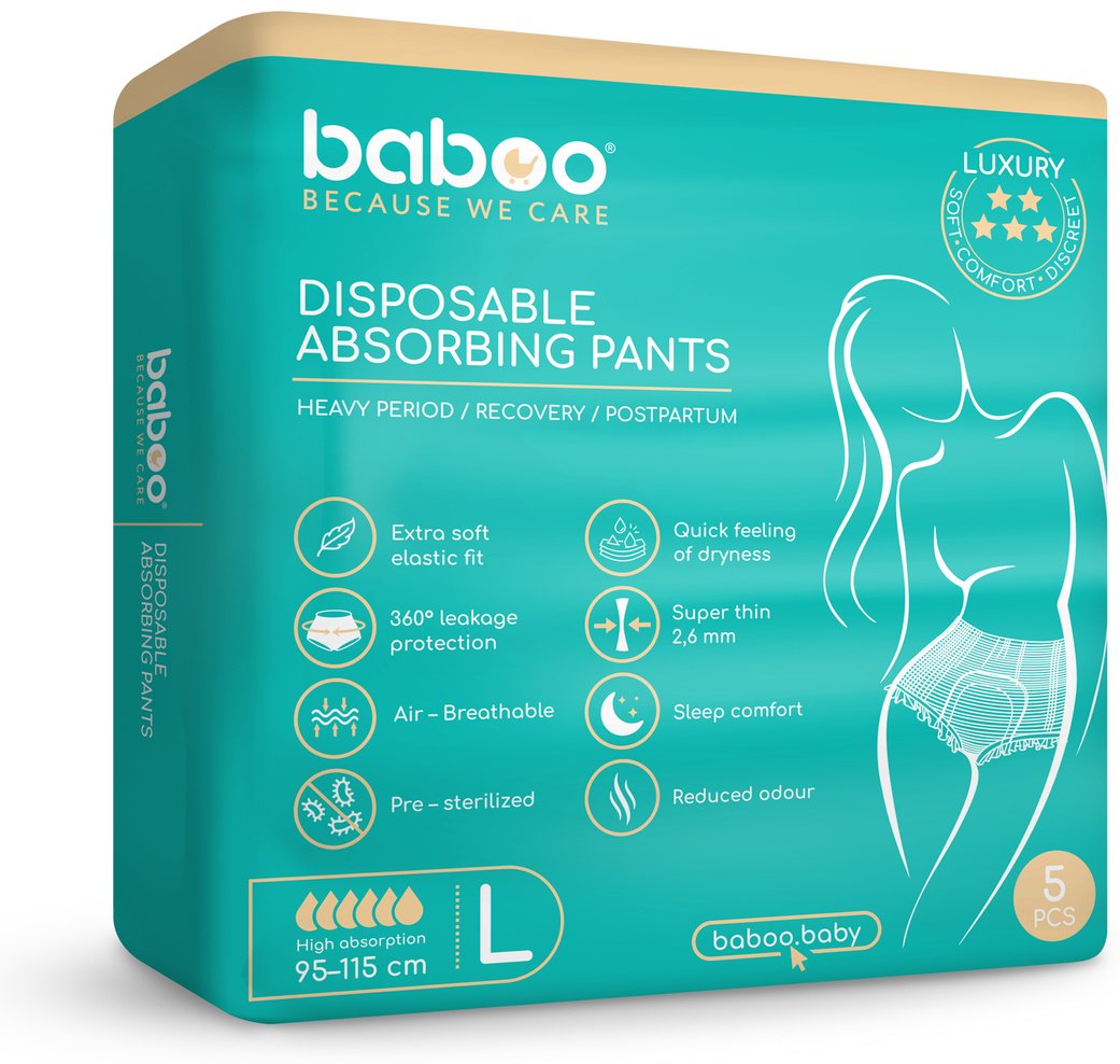 Baboo подгузники трусы L 5 шт - ForteMarket Baboo подгузники трусы L 5 шт купить,0