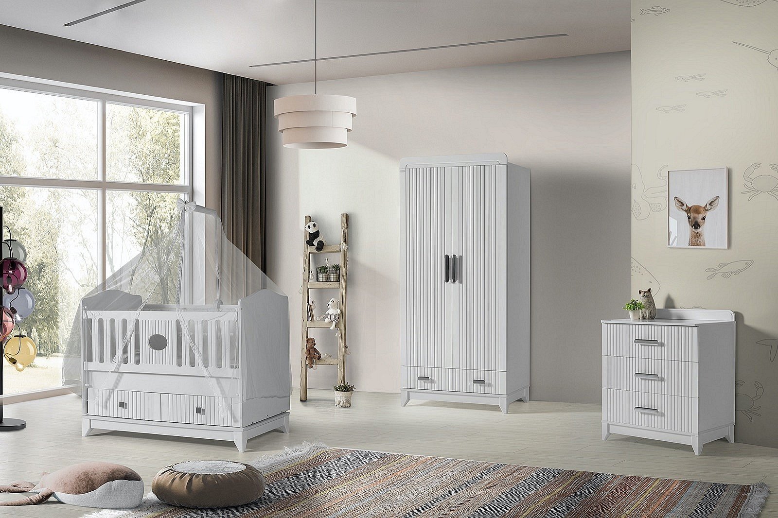 Детский комод LOVELY BABY ARFA, 90x47x107 см, белый - ForteMarket Детский комод LOVELY BABY ARFA, 90x47x107 см, белый купить,0