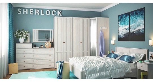Шкаф угловой Глазов Sherlock, 86x210.7х86 см, белый, серый купить,NaN