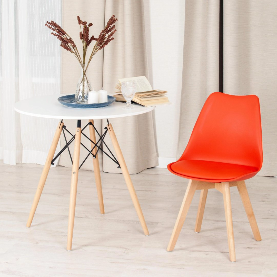 Комплект стульев Tetchair Tulip, 83x49x53 см, красный купить,NaN
