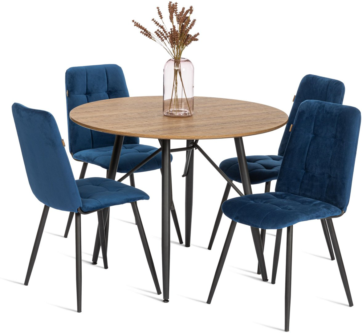 Стул Tetchair Asti, 86x47x54 см, темно-синий 1 шт. купить,NaN