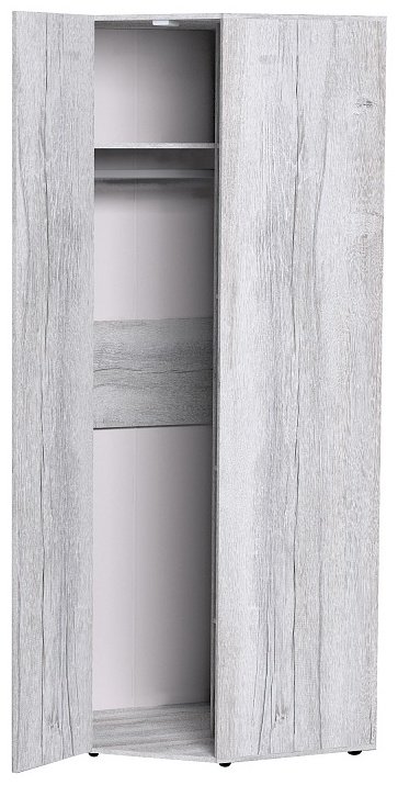 Распашной шкаф Глазов NEO, 86x230х86 см, белый, серый купить,NaN