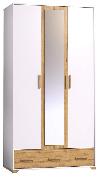 Распашной шкаф Глазов Айрис, 119x229х60 см, белый, коричневый - ForteMarket Распашной шкаф Глазов Айрис, 119x229х60 см, белый, коричневый купить,0