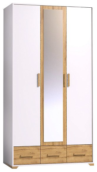 Распашной шкаф Глазов Айрис, 119x229х60 см, белый, коричневый купить,NaN