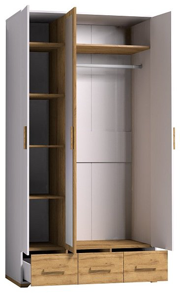 Распашной шкаф Глазов Айрис, 119x229х60 см, белый, коричневый купить,NaN