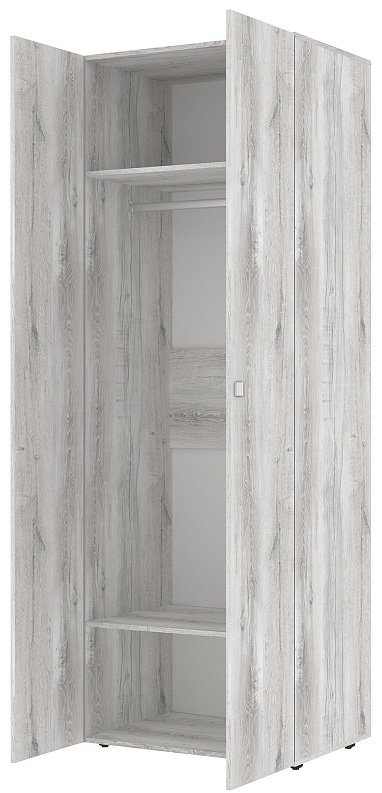 Распашной шкаф Dominika 54 Шкаф ФАСАД Стандарт Дуб Шавиниган, 79.8x230х57.9 см, светло серый купить,0
