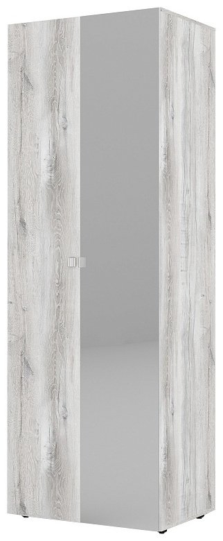 Распашной шкаф Dominika 54 Шкаф ФАСАД Стандарт и Зеркало Дуб Шавиниган, 79.8x230х57.9 см, светло серый купить,NaN