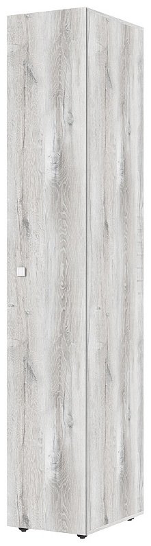 Распашной шкаф Dominika 55 Шкаф для белья Дуб Шавиниган, 40x230х57.9 см, светло серый