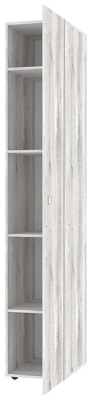 Распашной шкаф Dominika 55 Шкаф для белья Дуб Шавиниган, 40x230х57.9 см, светло серый купить,NaN