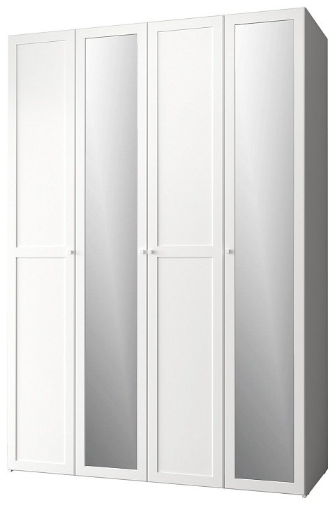Распашной шкаф Dominika 60 Стандарт, 160x230.5х57.9 см, белый купить,NaN