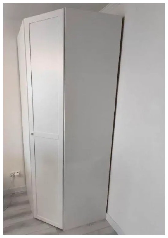 Шкаф угловой Dominika 63, 85.9x230.5х85.9 см, белый купить,NaN