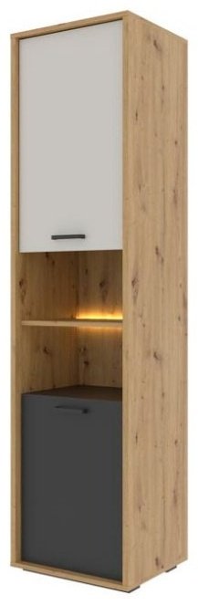 Распашной шкаф НК Мебель KUBO, 50x195х42 см, черный, белый, коричневый купить,NaN
