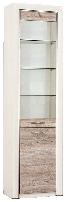 Распашной шкаф ANREX Оливия 1V1D, 60x217х36 см, коричневый купить,NaN