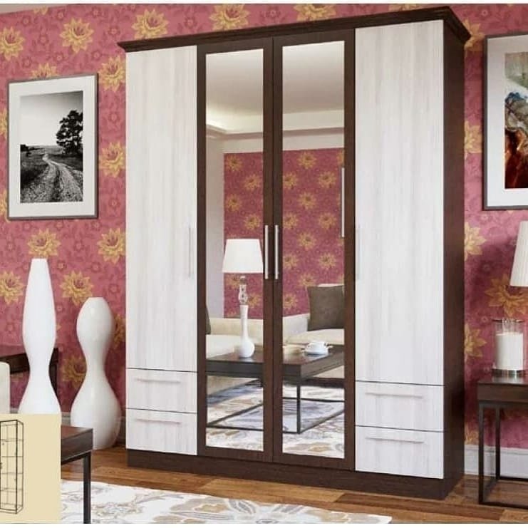 Распашной шкаф Grand Miks Атлант 4Д, 160x205х50 см, бежевый