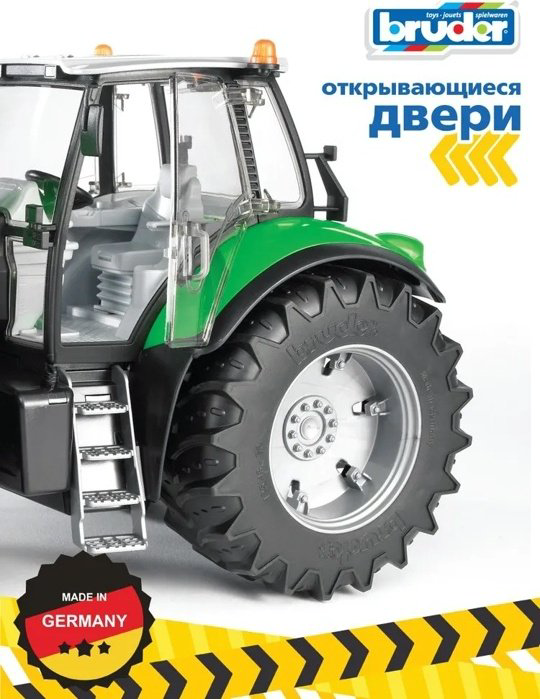 Спецтехника Bruder Трактор Deutz Agrotron X720 черный, зеленый купить,NaN
