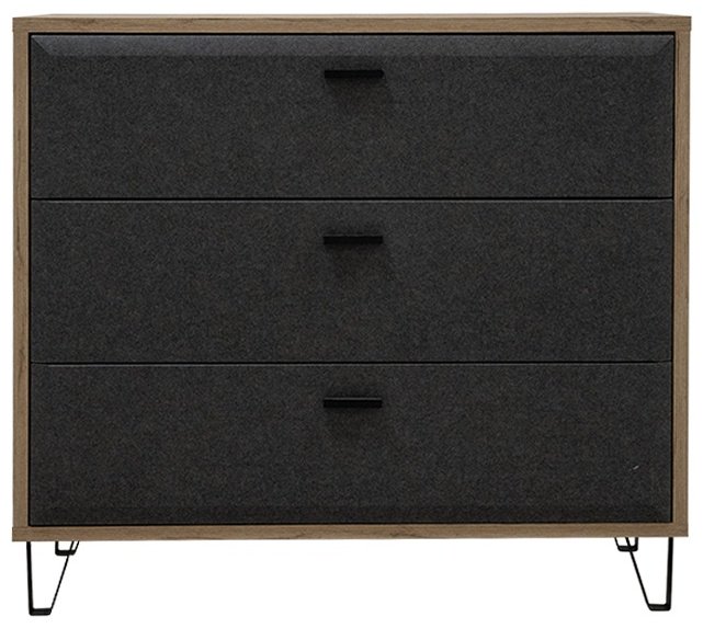 Комод BRW Брест Грэйс 00032798, 97.5x42x90 см, коричневый-черный - ForteMarket Комод BRW Брест Грэйс 00032798, 97.5x42x90 см, коричневый-черный купить,0