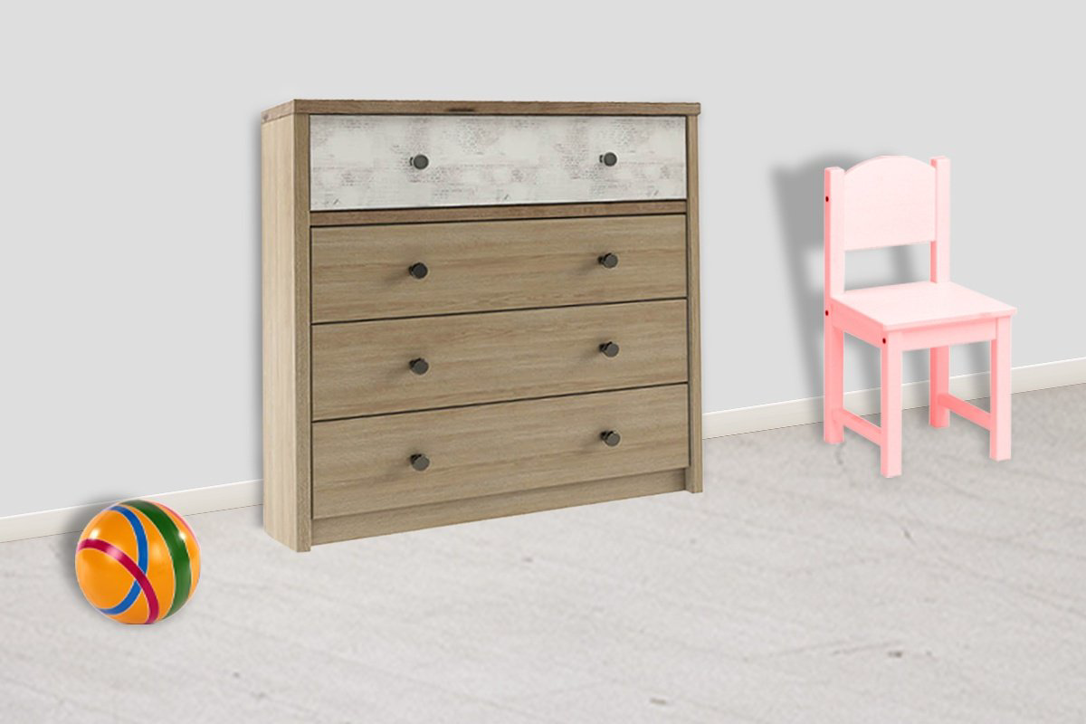 Детский комод АНРЭКС Дизель 4S/D2 00050181, 85.8x36x90 см, коричневый купить,NaN